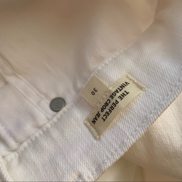 NWT Madewell The Perfect Vintage Crop Jean Tile White 30 and 31 - Picture 7 of 8